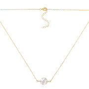 Серебряное колье с перламутром и фианитами HJN-1735-GOLD-K/20/1090