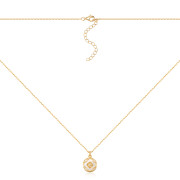 Серебряное колье с перламутром и фианитом HJN-2150-GOLD-K/20/1090