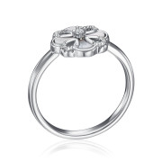 Серебряное кольцо с фианитами и перламутром HJR-2157-S-R/12/1090