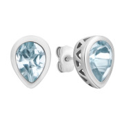 Серебряные серьги-пуссеты с топазом (SE22365 с топ)