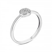 Серебряное кольцо с бриллиантами (1766/1р-BR)
