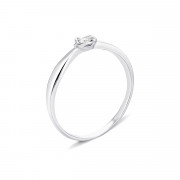 Серебряное кольцо с бриллиантом (1643/1R-BR)