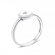 Серебряное кольцо с бриллиантом (2210/1R-BR)