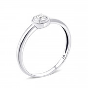 Серебряное кольцо с бриллиантом (2212/1R-BR)