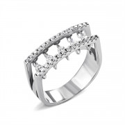 Серебряное кольцо с фианитами (500777-Р л.к)