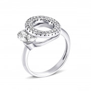 Серебряное кольцо с фианитами (81097б)