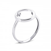 Серебряное кольцо с фианитом (КВ1424(зв)с)