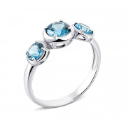 Серебряное кольцо с кварцем London blue (1685/1р-QLB)