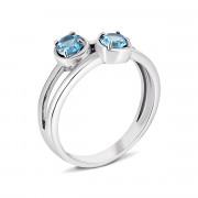 Серебряное кольцо с кварцем London blue (1742/1р-QLB)