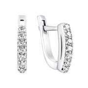 Серебряные серьги с фианитами (2255/1р-CZ)