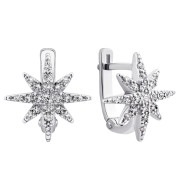 Серебряные серьги с фианитами (82071б)