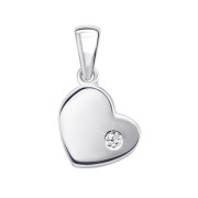 Серебряная подвеска Сердце с фианитом (TP062906)