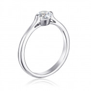 Серебряное кольцо с фианитом Swarovski. (00871/12/1/21)