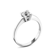 Серебряное кольцо с фианитом (1-R)
