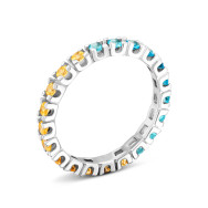 Серебряное кольцо с фианитами (10544cv)