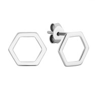 Серебряные серьги-пуссеты (1205Спус.Rh)