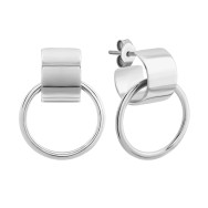 Серебряные серьги (1258С.Rh)