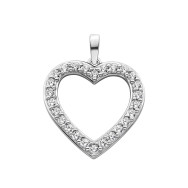 Серебряная подвеска Сердце с фианитами (1291/1)
