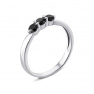 Серебряное кольцо (1348ч/1р-CZ)