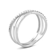 Серебряное кольцо с фианитами (1522К.Rh)