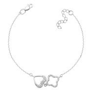 Серебряный браслет с фианитами (1BR31256)