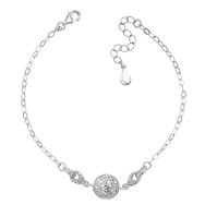 Серебряный браслет с фианитами (1BR61845)