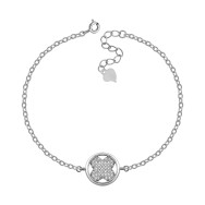 Серебряный браслет с фианитами  (1BR65205)