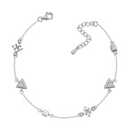 Серебряный браслет с фианитами (1BR65395)