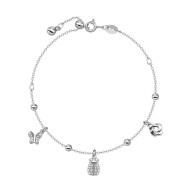 Серебряный браслет с фианитами (1BR66116)