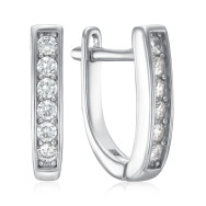 Серебряные серьги с фианитами 1EA106768-E/12/1