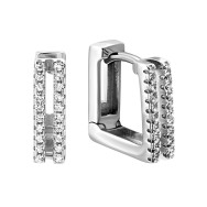 Серебряные серьги с фианитами (1EA106865)