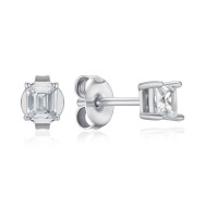 Серебряные пуссеты с фианитами 1EA79136-E/12/1