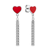 Серебряные серьги-подвески с эмалью (1EA98251)