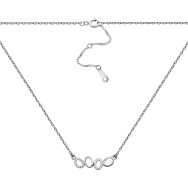 Серебряное колье с фианитами (1NE31413)