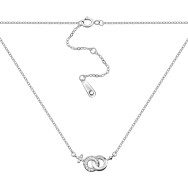 Серебряное колье с фианитами (1NE56796)