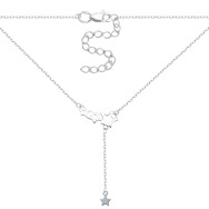 Серебряное колье Звездочки (1NE57992)