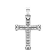 Серебряный крестик с фианитами (1PE31199)