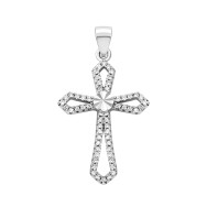 Серебряный крестик с фианитами (1PE69529)