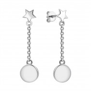 Серебряные серьги-подвески (20549)