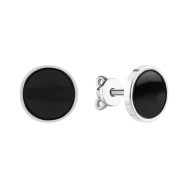 Серебряные пуссеты с эмалью (20600e)