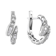 Серебряные серьги с фианитами (20855)