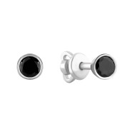 Серебряные серьги-пуссеты с фианитами (2390ch)