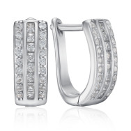 Серебряные серьги с фианитами 2E22847-E/12/1