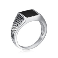 Серебряная печатка с эмалью 2R28595-R/12/389