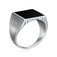 Серебряная печатка с эмалью 2R28625-R/12/389