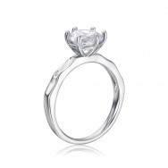 Серебряное кольцо с фианитом (2R30680-R/12/1)