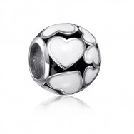 Серебряная бусина шарм с эмалью. Артикул 35139/12/1/967