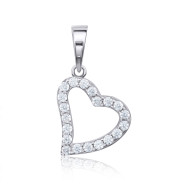 Серебряная подвеска Сердце с фианитами (35283/12/1/3)