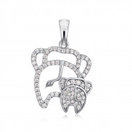 Серебряная подвеска с фианитами (35675/12/1/601)