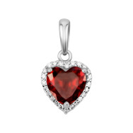 Серебряная подвеска Сердце с фианитами (39120kr)